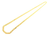 14k Yellow Gold Solid Square Byzantine Chain Necklace 20" 3.5mm 40.3 grams