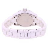 Chanel J12 33mm H0968 Date Ceramic Quartz White Dial Ladies Watch