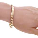 10k Yellow Gold Cuban ID Bracelet 6.5" 7mm 9.9 grams - 6.5"