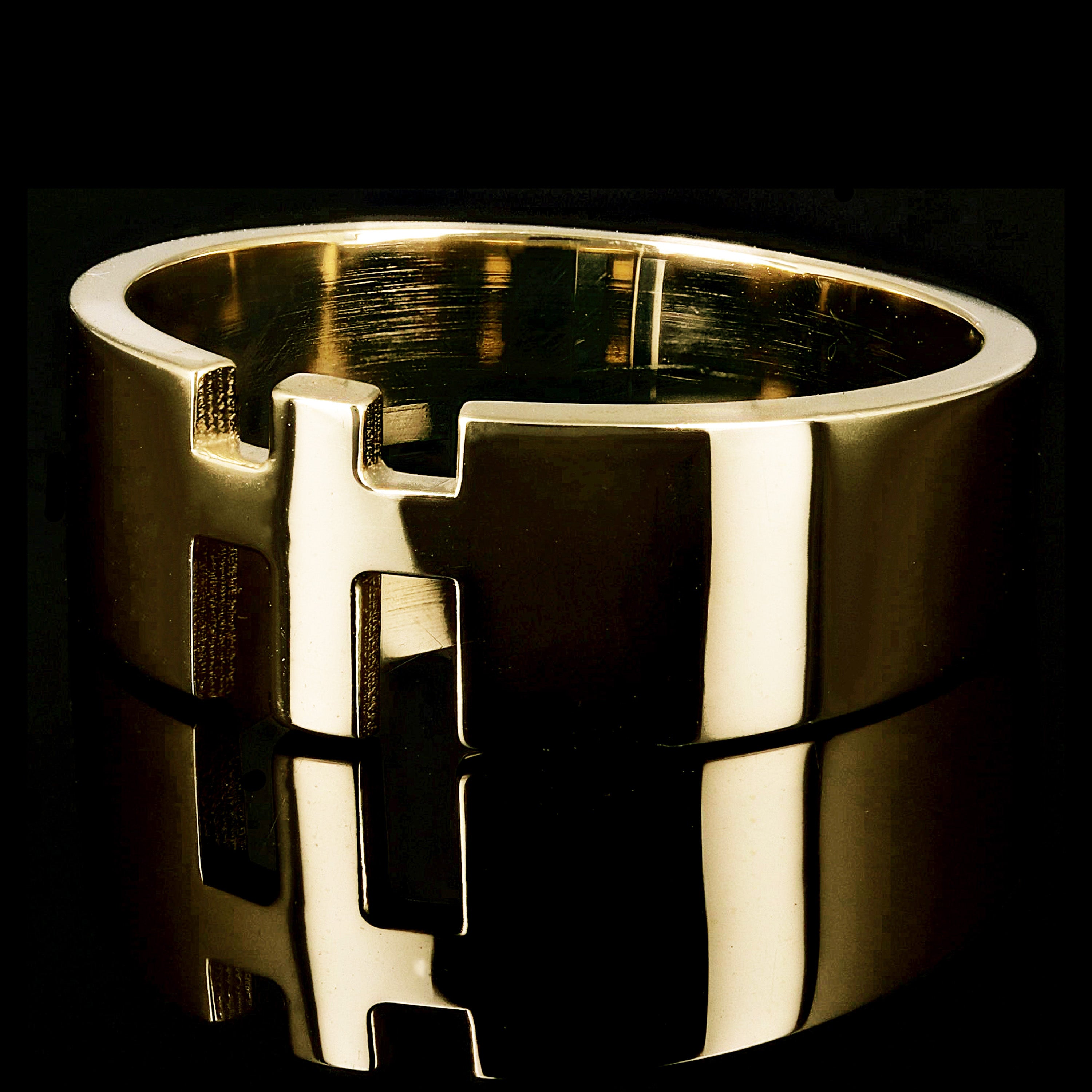 14k Yellow Gold Solid Simple Cross Ring Size 8 - 7.4mm 5.9 grams