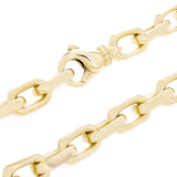 10k Yellow Gold Handmade Fashion Link Necklace 16" 7.94mm - Yellow,16"
