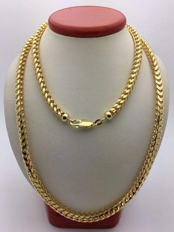 14k Yellow Gold Franco Chain Necklace 30