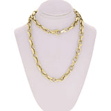 14k Yellow Gold Handmade Fashion Link Necklace 24" 5.5mm 95 grams