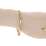 14k Yellow Gold 3.35ctw Diamond Tennis Bracelet 7" 2.6mm 7.5 grams