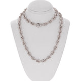 10k White Gold Solid Handmade Puffed Mariner Necklace 20" 7.5mm 56.6 grams - 20" 56.6 grams