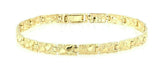 10k Yellow Gold Nugget Bracelet 8.25" 5.5mm 10.5 grams - 8.3" 10.5 grams