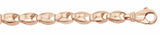 14k Rose Gold Handmade Fashion Link Bracelet 8" 7mm 32.2 grams