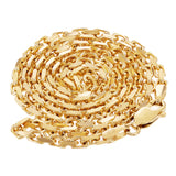 Italian 14k Yellow Gold Solid Anchor Cable Link Chain Necklace 18" 2.6mm 13.7g - 18" 13.7 grams