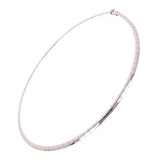 Women's Italian 14k White Gold Omega Necklace Choker 17.5" 5mm 37.1 grams - 37.1 grams