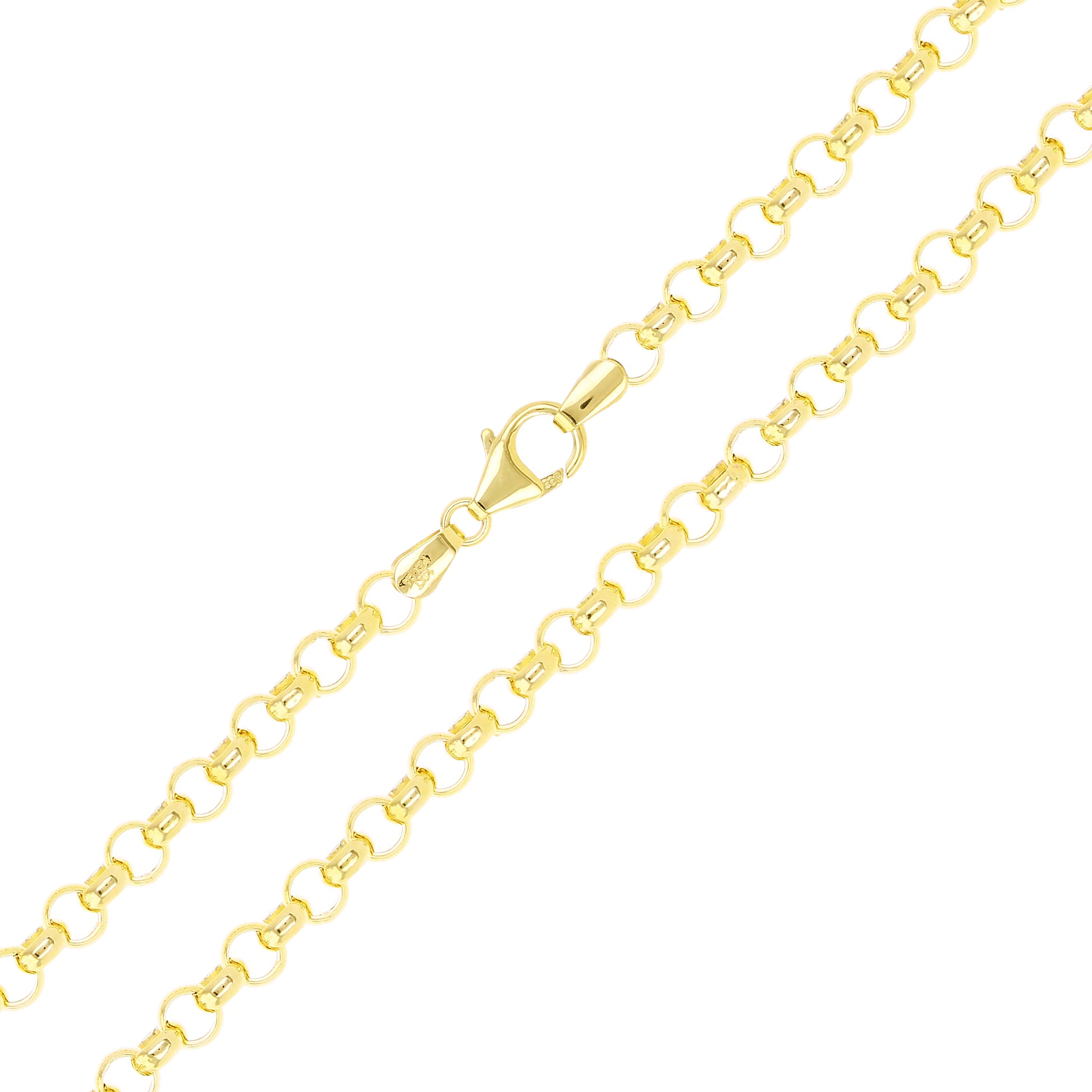 Italian 14k Yellow Gold Rolo Chain Chain Necklace 14" 4.7 mm 8.0 grams - 14" 8 grams