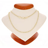 14k Yellow Gold Solid Diamond Cut Rope Chain Necklace 16" 2mm - 16"
