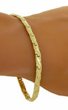 10k Yellow Gold Nugget Bracelet 8.25"- 8.75" 4.75mm 9.6 grams - 8.75"