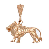 14k Rose Gold Diamond Cut Lion Charm Pendant 3.6 grams - Rose