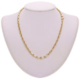 10k Yellow Gold Handmade Square Rectangle Link Chain Necklace 18" 4.5mm 28.5g - 18" 28.5 grams