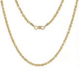 14k Yellow Gold Solid Twisted Diamond Cut Rope Chain Necklace 18" 2.5mm 8.6grams - 18" 8.6 grams