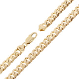 10k Yellow Gold Solid Curb Cuban Link Chain Bracelet 7" 8mm 18.4 grams - 7"
