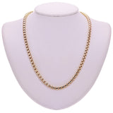 Italian 14k Yellow Gold Venetian Box Link Chain Necklace 20" 5mm 31 grams