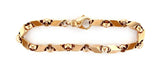14k Rose Gold Handmade Fashion Link Bracelet 8.5" 7mm 31 grams - Rose,8.5"