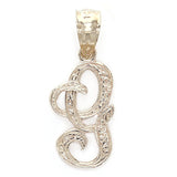 14k Yellow Gold Initial Letter G Alphabet Charm Pendant - Letter G,Yellow