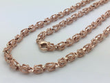 14k Rose Gold Handmade Fashion Link Necklace 20" 5mm 37.6 grams - Rose,20"