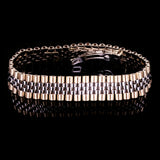 Italian TwoTone 14k Yellow & White Gold Watch Link Bracelet 8" 15.2mm 35.4 grams - Yellow and White 8"