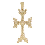 10k Yellow Gold Crucifix Christian Cross Pendant Religious Charm 26mm 14.5 grams