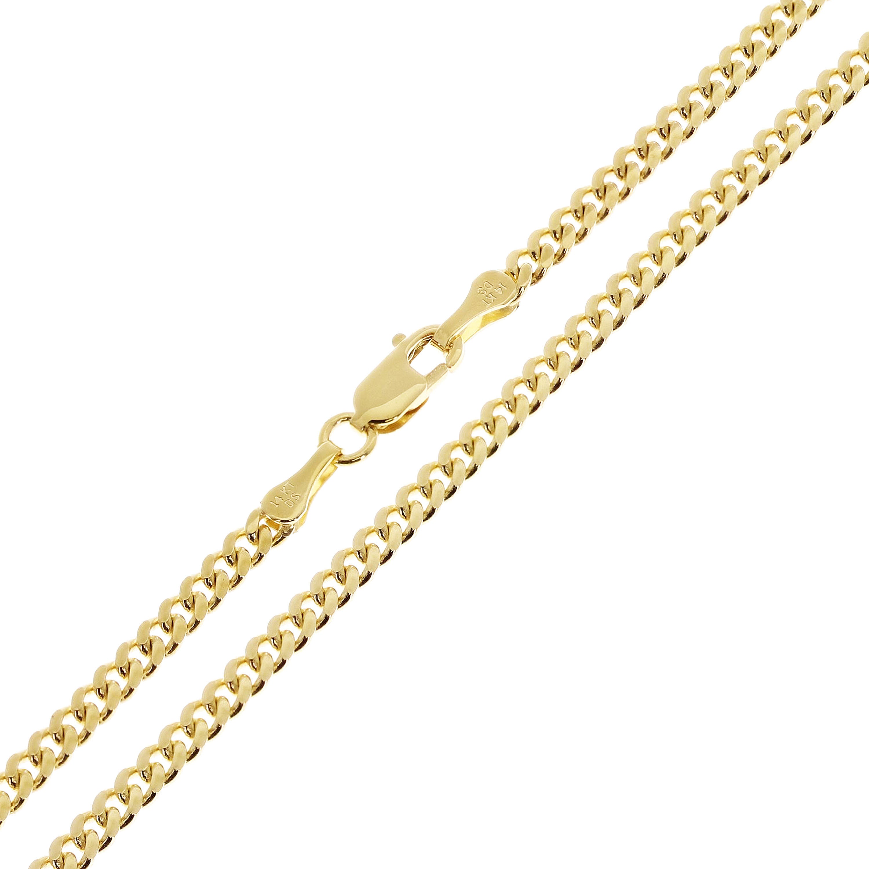 Italian 14k Yellow Gold Miami Cuban Chain Necklace 24" 2.5mm 13 grams - 24"