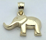 14k Yellow Gold High Polish Good Luck Charm 3D Elephant Pendant 2.7 grams
