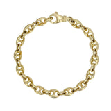 14k Yellow Gold Solid Link Chain Gucci Mariner Bracelet 7.5" 7.5mm 23.5 grams - Yellow,75"