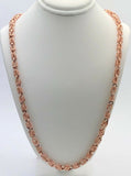 14k Rose Gold Handmade Fashion Link Necklace 20" 5mm 37.6 grams - Rose,20"