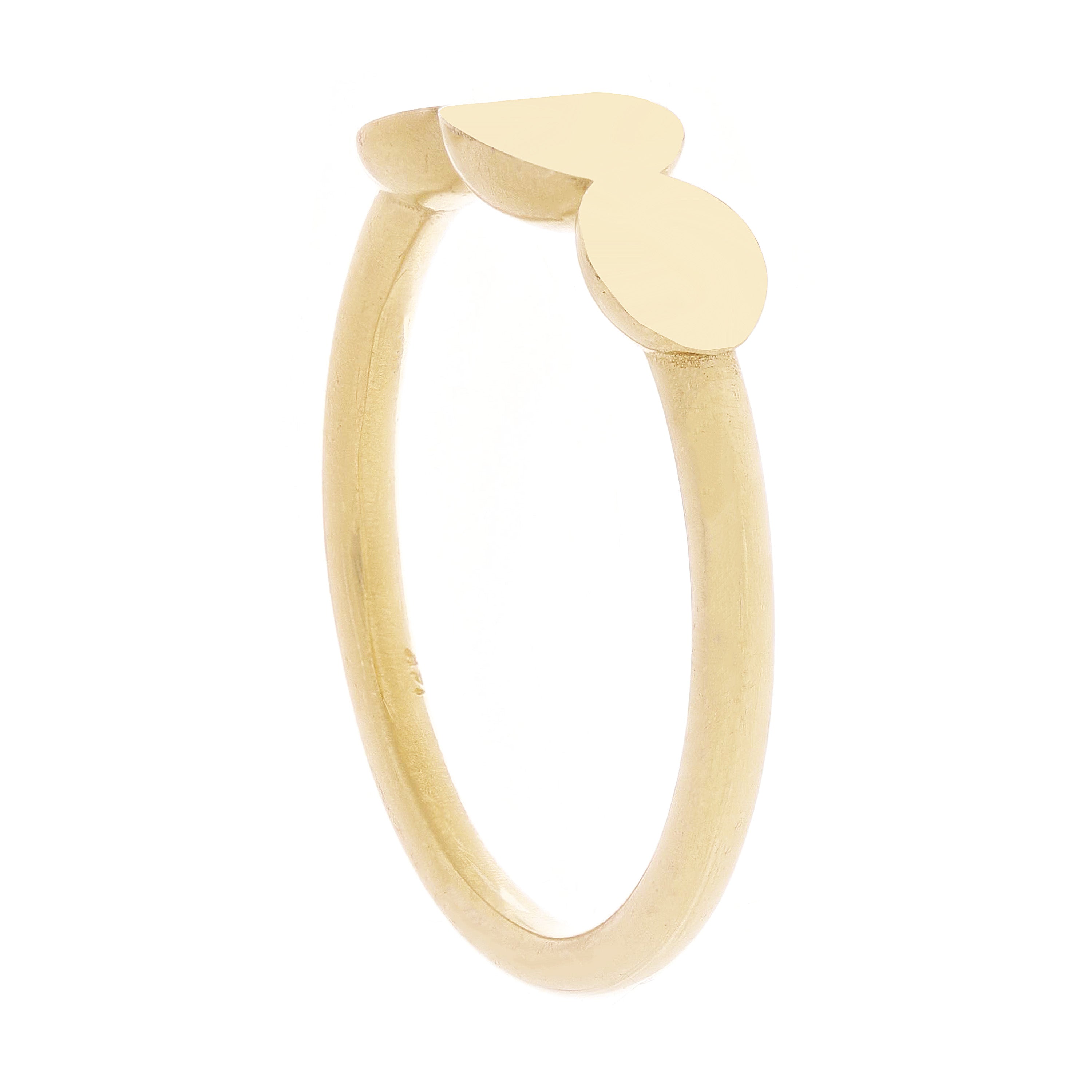 14k Yellow Gold Sideways Triple Oval Stackable Ring Size 6.5 - 5.4mm 2.8 grams