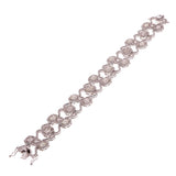 18k White Gold Fancy Shape Designer13.50ct Diamond Bracelet 7.5"