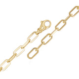 10k Yellow Gold Solid Handmade Paper Clip Chain Bracelet 7" 6.7mm 15.2 grams - Yellow,7" 15.2 grams