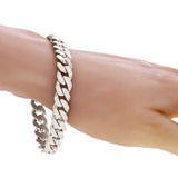 10k Yellow White or Rose Gold Solid Heavy Miami Cuban Chain Bracelet 10mm Various Lengths