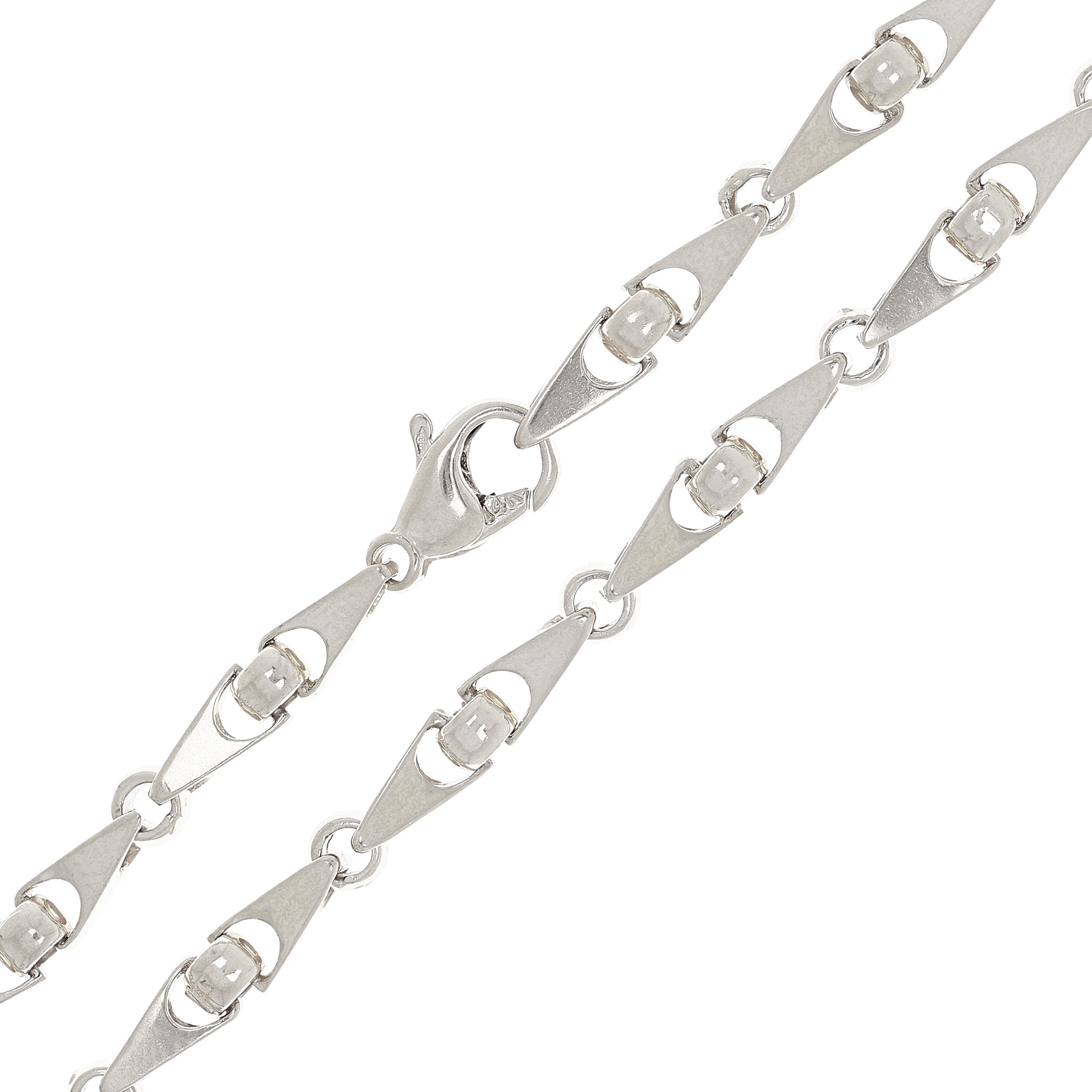 10k White Gold Solid Handmade Link Chain Necklace 20" 5mm 44.5 grams - White,20" 44.5 grams
