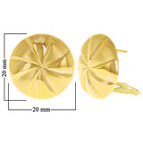14k Yellow Gold Hollow Puffy Swirl Round Earrings 20mm 5.8 grams