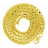 Italian 14k Yellow Gold Venetian Box Chain Necklace 18" 3.4mm 11.5 grams