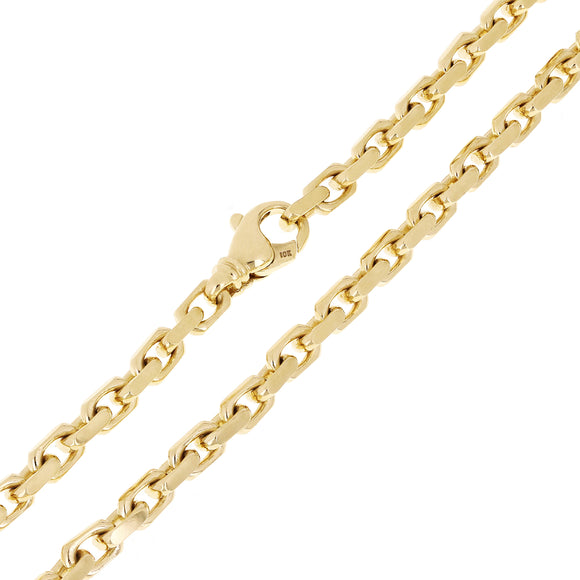 10k Yellow Gold Solid Handmade Fashion Link Chain Necklace 20