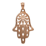 14k Rose Gold Hamsa Hand Of Fatima Charm Pendant 3.1 grams - Rose