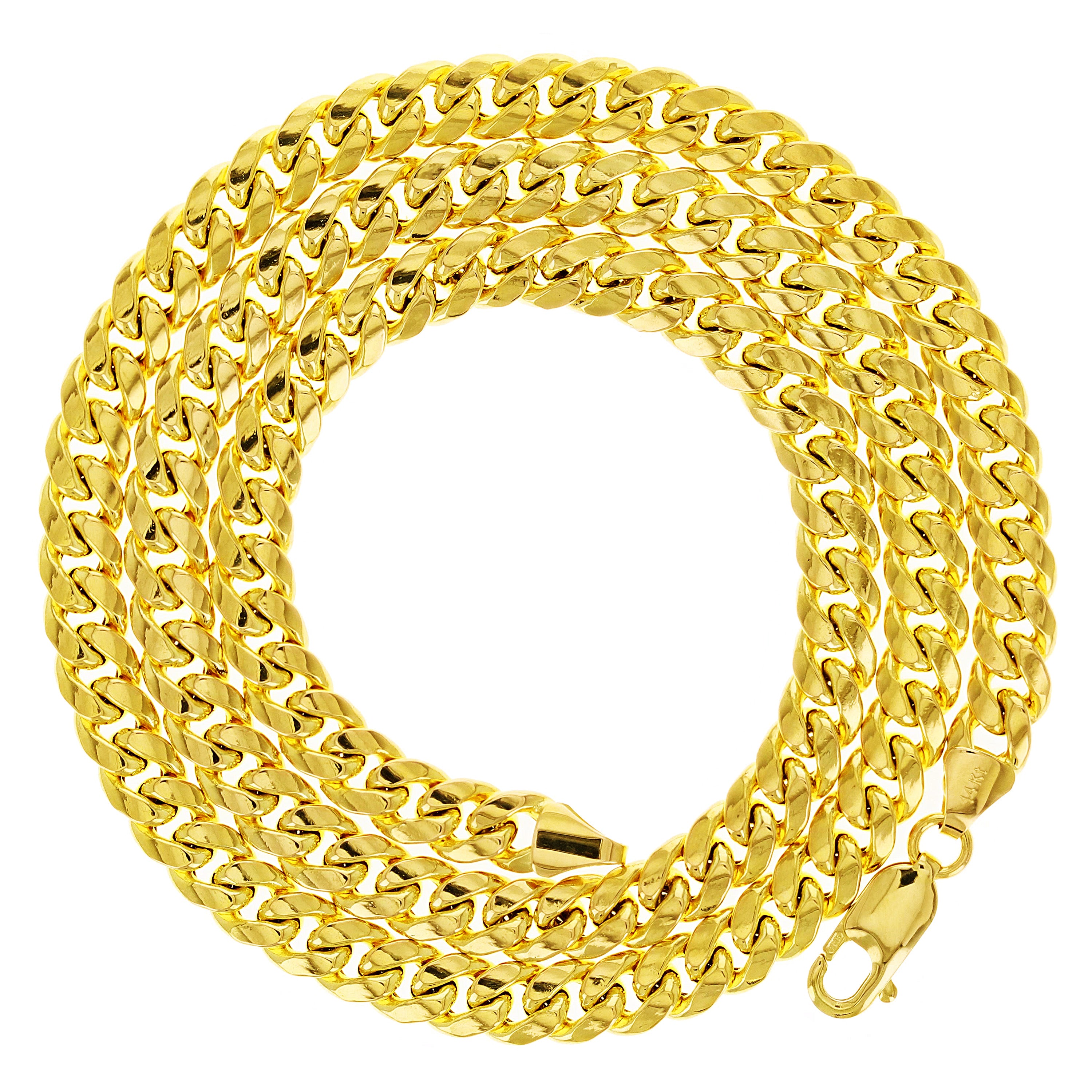 Italian 14k Yellow Gold Hollow Miami Cuban Chain Necklace 20" 6mm 20.8 grams - 20" 20.8 grams