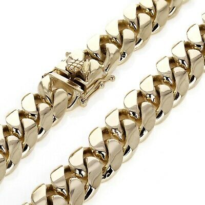 10k Yellow Gold Heavy Miami Cuban Chain Bracelet 7.5" 15mm 107 grams - 7.5"