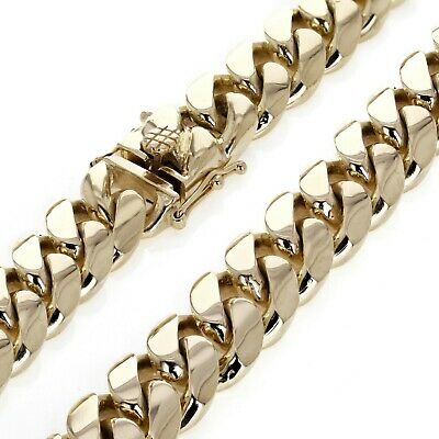 10k Yellow Gold Heavy Miami Cuban Chain Bracelet 7.5