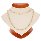 14k Yellow Gold Solid Diamond Cut Rope Chain Necklace 18" 3.5mm 18 grams - 18" 18 grams