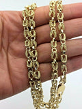 Men's 10k Yellow Gold Turkish Link Chain Necklace 20" 5mm - 32 grams - Yellow,20"
