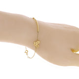 Italian 14k Yellow & White Gold Butterfly Charm Bar Link Bracelet 7.25" 1.5grams