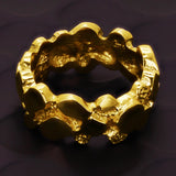 10k Yellow Gold Solid Chunky Nugget Eternity Ring Size 6- 8.9mm 7.2 grams - Ring Size 6 7.2 grams