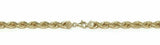 14k Yellow Gold Diamond Cut Rope Chain Necklace 22"  8mm 126.5 grams