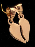 14k Rose Gold High Polished Breakable Heart Charm Pendant 1.3 grams
