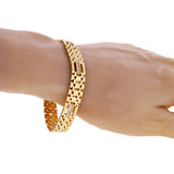 Men's 14k Yellow Gold 0.65ctw Diamond Watch Link Bracelet 8" 10.7mm 32.7 grams - Yellow  8"  10.7mm  0.65ctw  32.7grams