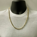 10k Yellow Gold Solid Heavy Handmade Link Chain Necklace 20" 7mm 64.4 grams - 20"